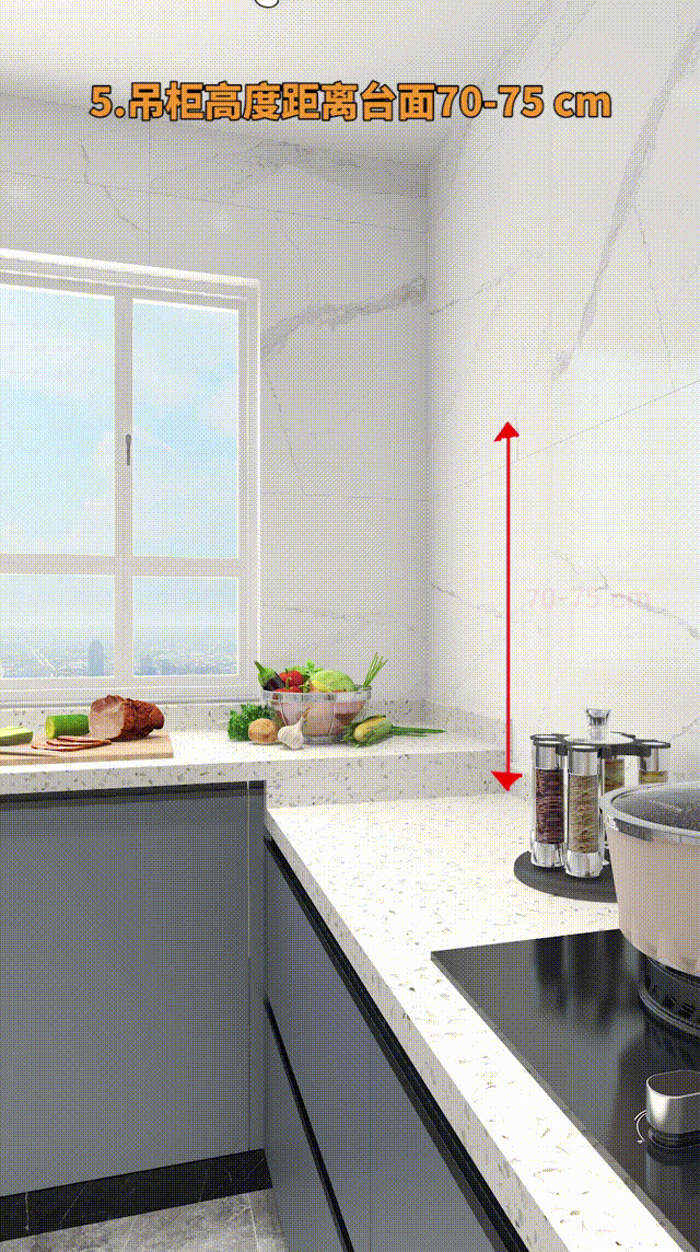 厨房吊柜尺寸常规尺寸，橱柜台面宽度尺寸规格大全（一看就秒懂的厨房装修黄金尺寸）