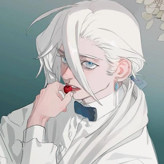 二次元男生头像，二次元丧系男头/黑白微信（有点丧的男生动漫头像）