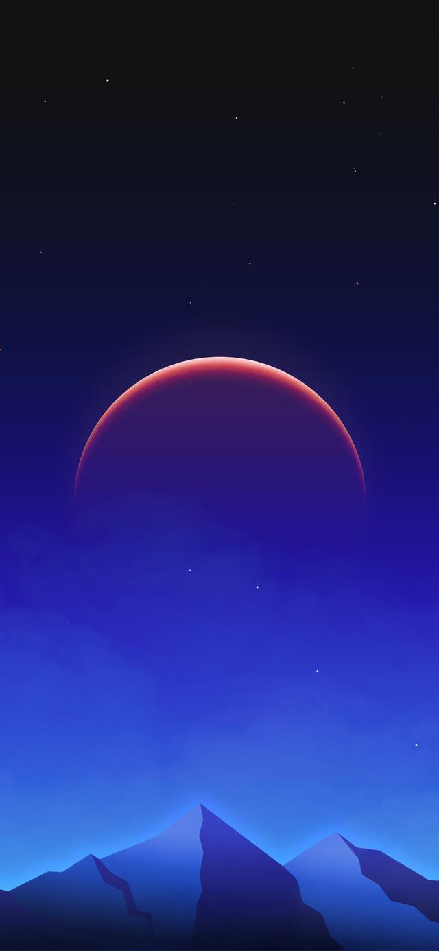 粉色星球星空宇宙壁纸，感受暗夜星空中宇宙浩渺