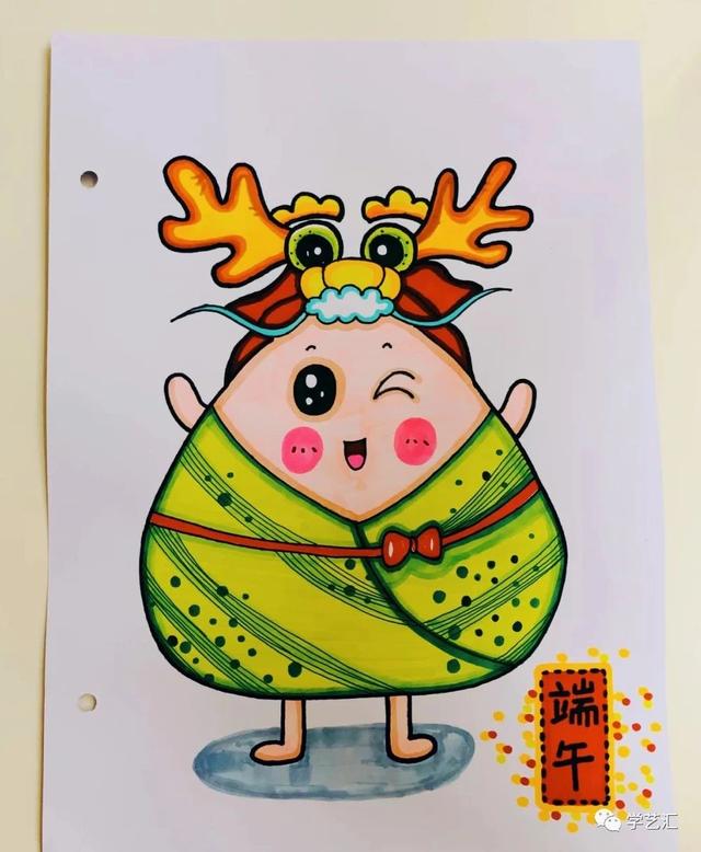 端午节的画画图片，关于端午节的画（端午节主题儿童画）