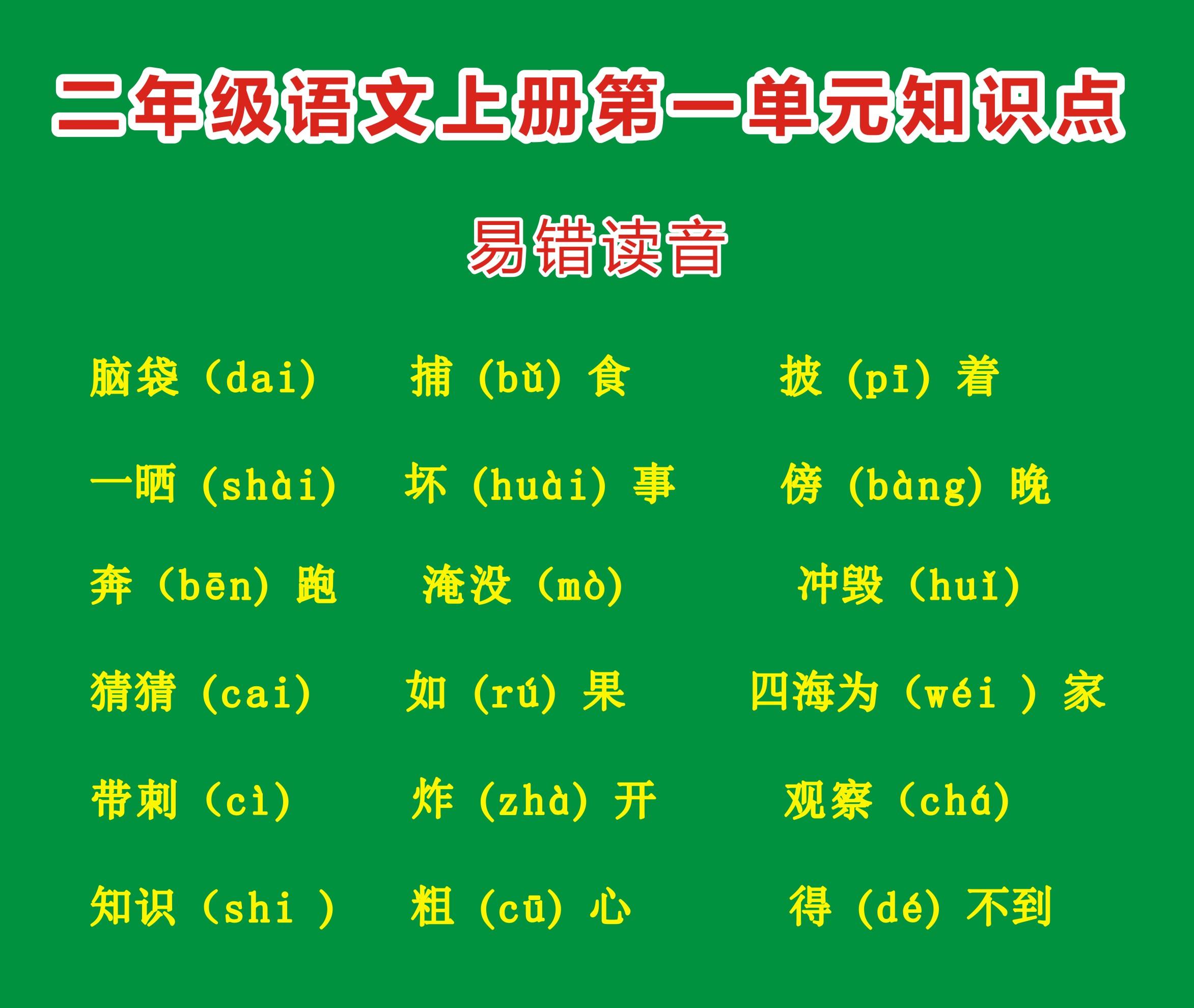 连忙有哪些近义词，连忙近义词（二年级语文上册第一单元考试知识点）