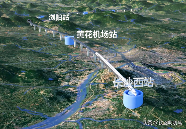 常益长高铁进长沙南站，尤其是第1条