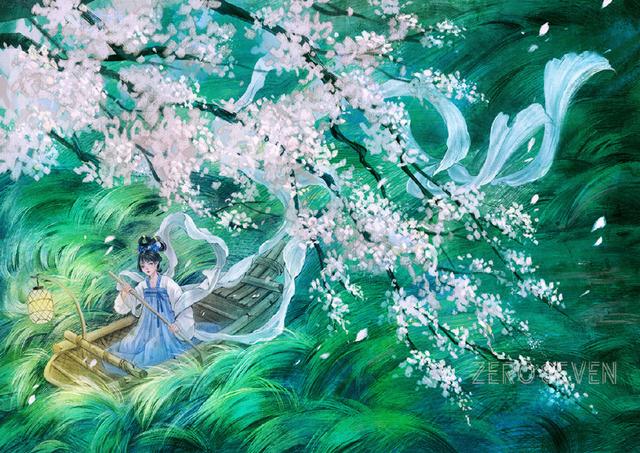 可爱绿色系治愈系插画背景图，微信头像，可爱绿色系治愈系插画背景图|可爱治愈的生活（幸得识卿桃花面）