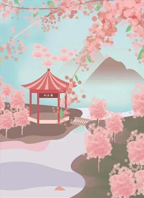 如何画简单好看的桃花，如何画简单好看的桃花图（分享图片：手绘桃花）