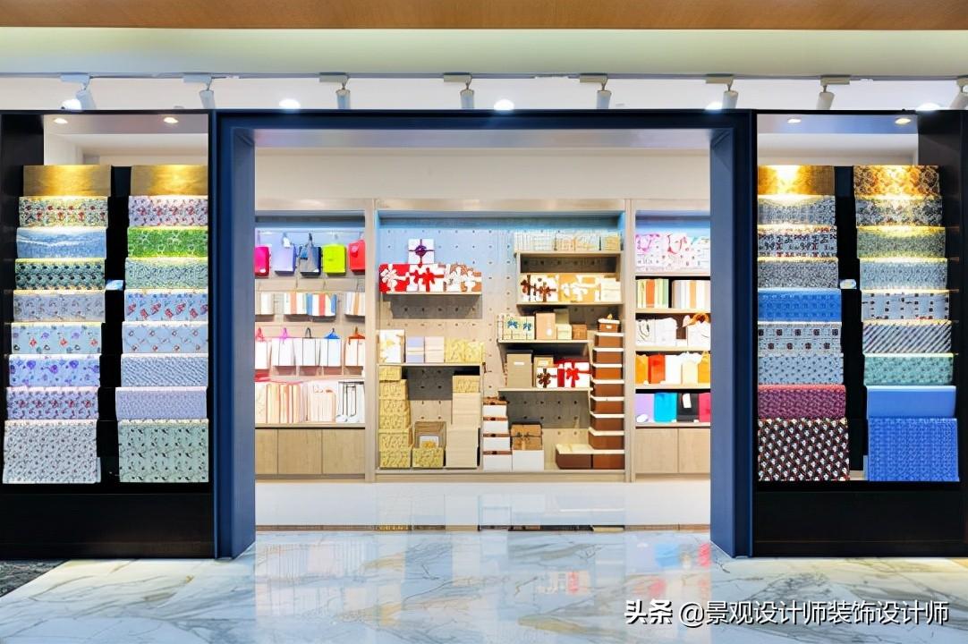 墙纸店面装修效果图，墙纸店门头设计效果图（窗帘店.壁纸店设计案例参考图1）