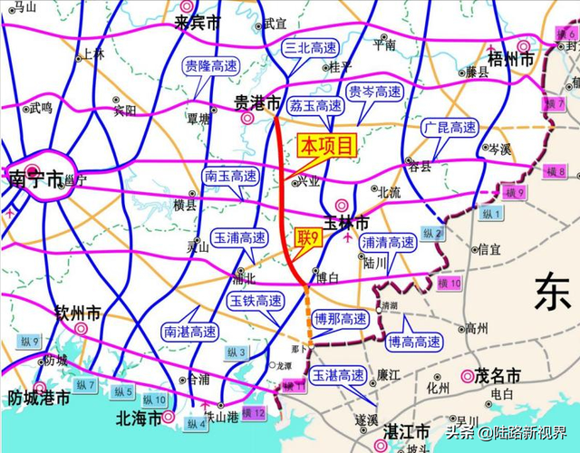 广西交通项目最新规划图，广西新建多条高速路