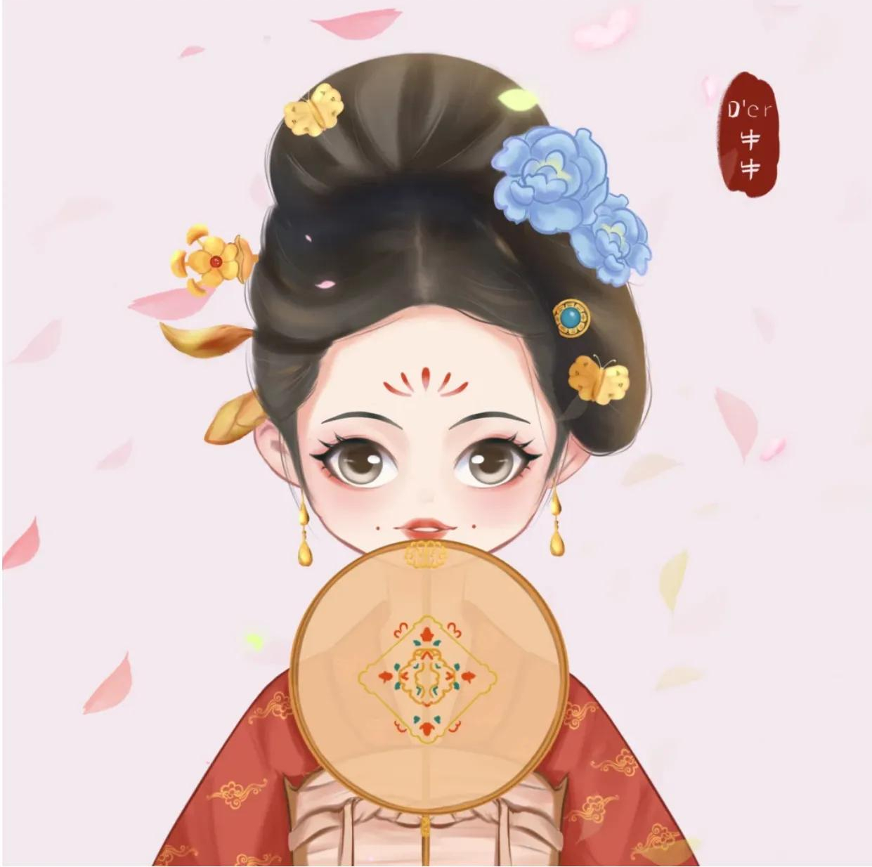 超q弹萌萌哒的古风小人儿,配色和装饰我都爱,大家喜欢吗