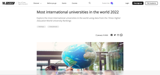 香港都会大学世界排名，香港都会大学qs2022（最新全球国际化大学排名揭晓）