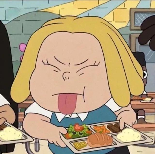 网红头像卡通可爱 美食妹妹，网红头像卡通可爱图片微信（吃东西头像）