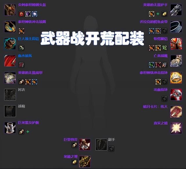 怀旧服团本部落猎人天赋，7个物理专精WLK团本开荒配装和天赋