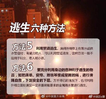 火灾逃生方法有哪些，发生火灾逃生方法有哪些（高层火灾逃生六种方法各家各户应当储备）