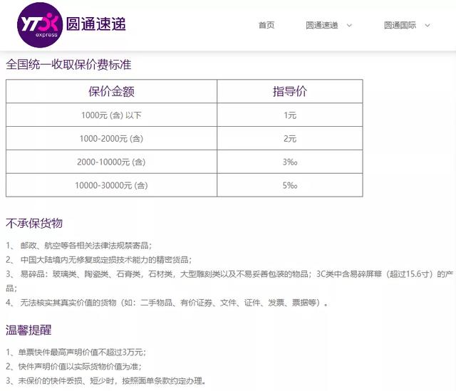 百世快递收费标准，百世快递寄件收费标准（各大快递公司保价费对比来了）
