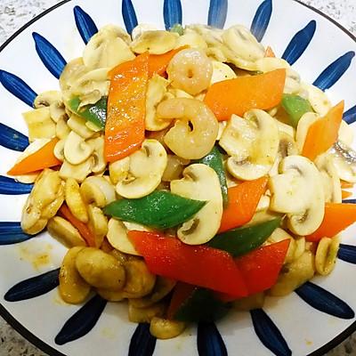 口蘑的做法大全，口模党（朋友一来就做虾仁炒口蘑）