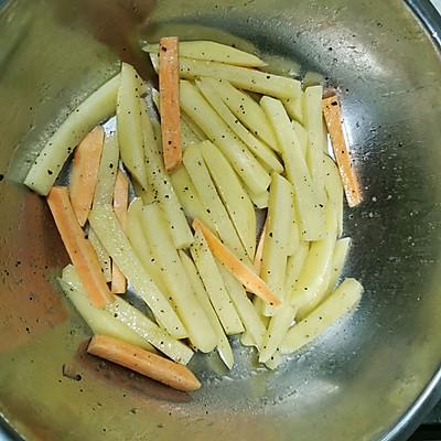 红薯炸薯条的做法，薯条的做法炸薯条的做法（0难度的空气炸锅版薯条）