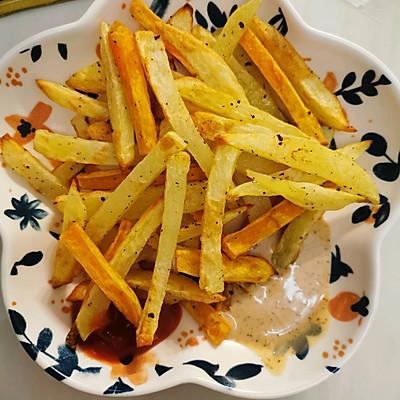 红薯炸薯条的做法，薯条的做法炸薯条的做法（0难度的空气炸锅版薯条）