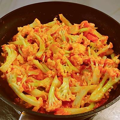 做花菜番茄色拉步骤，蔬菜沙拉做法（据说这个时候吃#东古家味美食#番茄花椰菜）