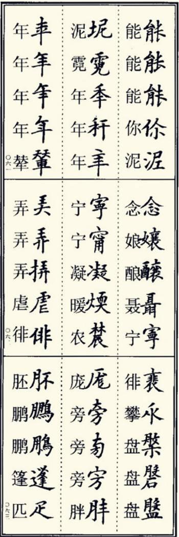 楷书异体字大全，写楷书最常用的986个异体字