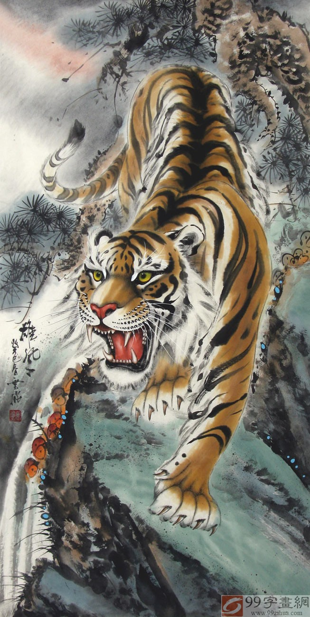 由于虎的形象威风凛凛,因此自古以来就被用于象征军人的勇敢和坚强,如