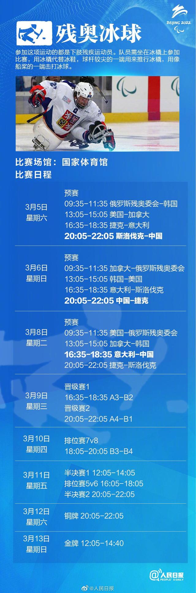 冬残奥会举办时间，2022冬残奥会开始时间和结束时间具体是什么时候（北京冬残奥会赛程表来了）