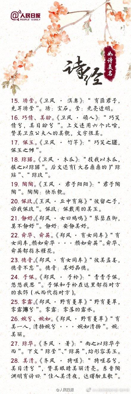 出自诗经的四字网名，诗经网名大全四个字（来自诗经楚辞的如诗美名）