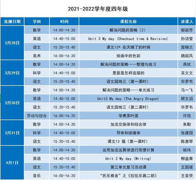 吴中区线上教育中心课程安排，苏州线上教育中心新一周课表来啦