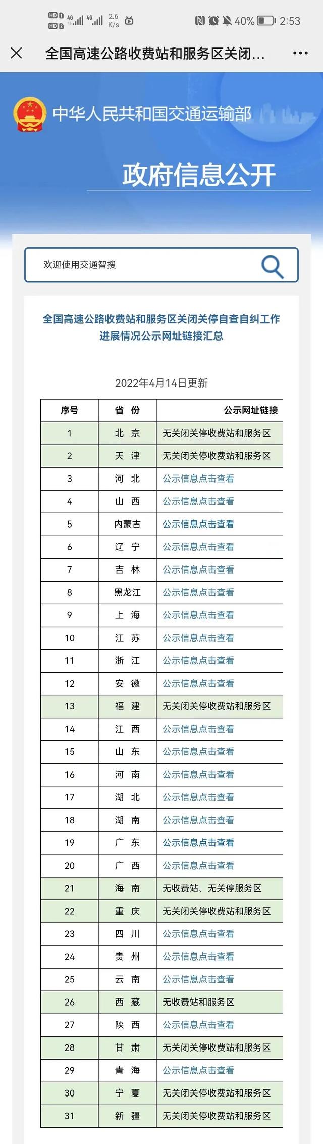 高速公路路况查询，高速公路网如何查路况（哪些高速公路收费站和服务区关闭关停）