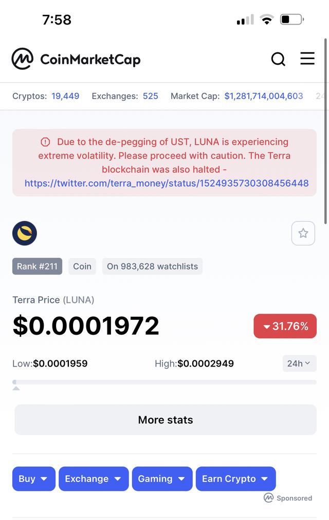 luna币能涨到多少，LUNA币还有机会回来吗（眼睁睁看90万变700块）