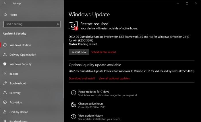 kb片（Windows 10 KB5014023补丁发布 提供性能改进和问题修复）
