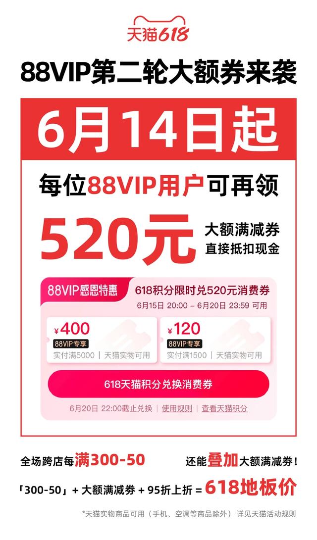 淘宝618什么时候开始的，淘宝618是什么时候开始（天猫618再发88VIP大额券）