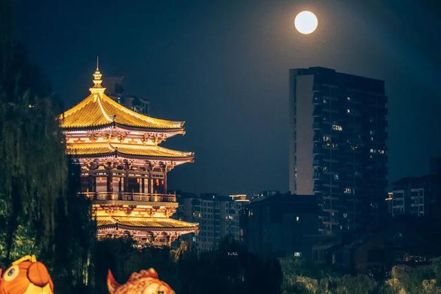 繁華城市的夜景圖片 唯美的落幕,大城市夜景圖片(夜色繁華,光影曲江)