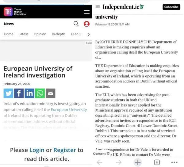 泰晤士报高等教育副刊，泰晤士前200名（博士院校被指为“野鸡”大学）