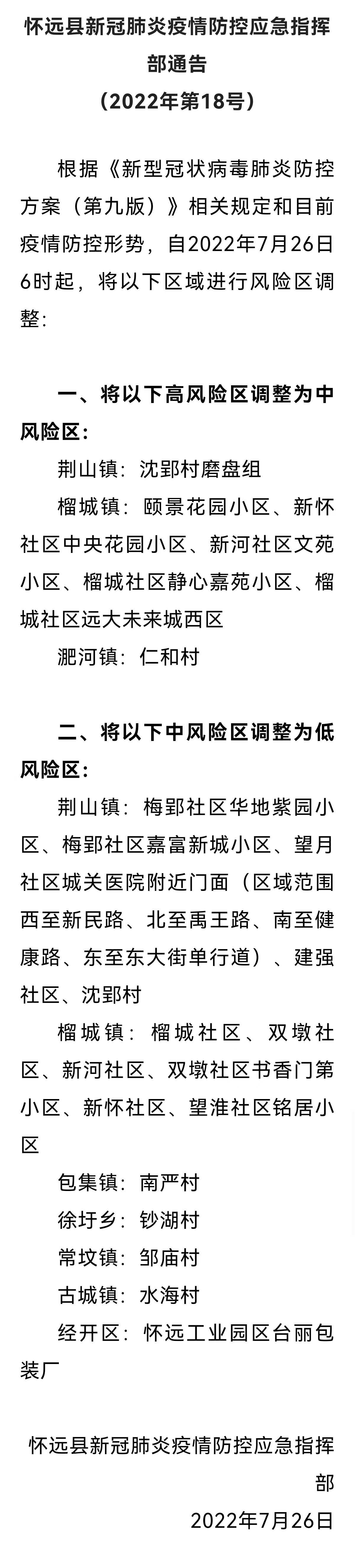 怀远县属于哪个市，怀远是哪个省的城市（安徽怀远县调整部分风险区等级）