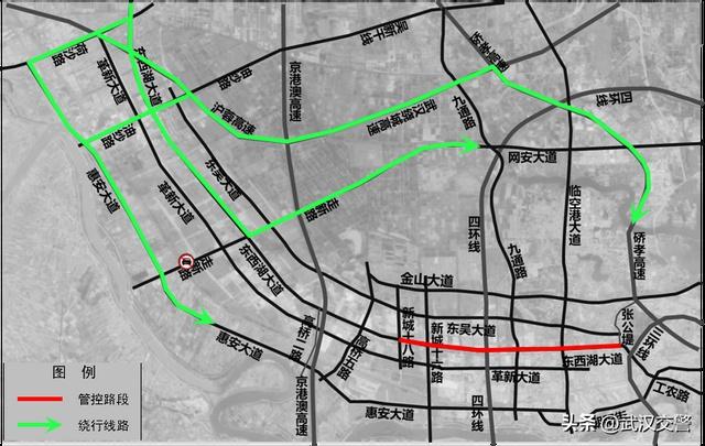 武汉今日限号查询，2022年武汉对外地车的限行和限号措施（武汉这条路今起单双号限行）