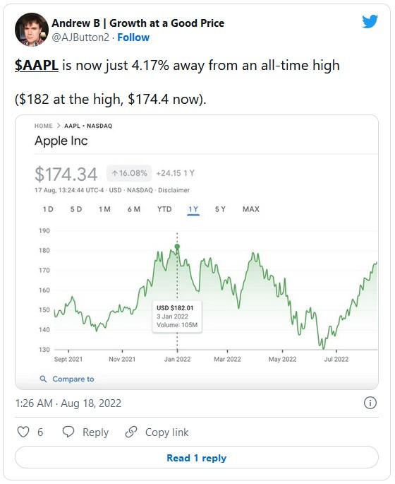 2017苹果概念股有哪些 苹果股价未来走势怎么样（AAPL.US将上演王者归来）