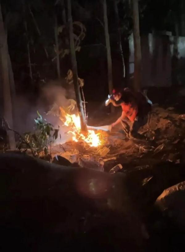 四个火读什么字拼音，消防救援人员科普北碚山火拉锯战中的反向点火战术