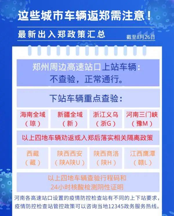 郑州今日高速路况最新通告，这四个地方车辆来郑将劝返或集中隔离
