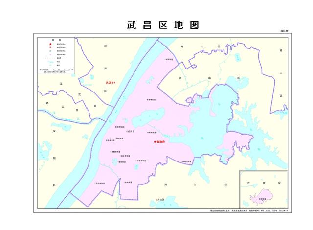 武汉三镇划分地图，来看武汉各区最新、最全地图