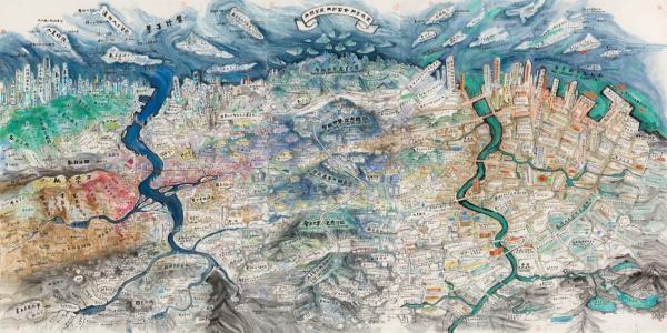 商汤科技四大美女，商汤科技四大美女和博士（与画家共绘巨幅AR作品《智会世图》）