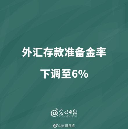 外汇存款准备金率，外汇准备金率是什么（外汇存款准备金率下调至6%）