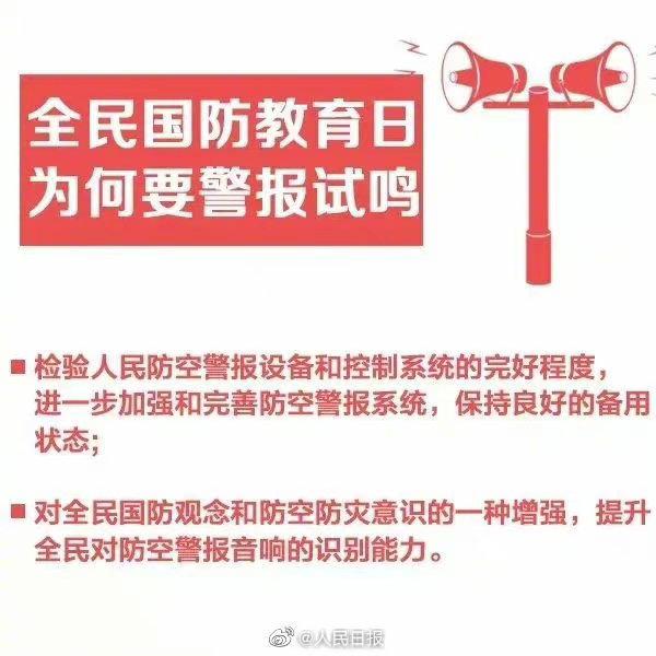 今天拉警报是什么意思，防空警报是的意思（全民国防教育日为什么要试鸣防空警报）