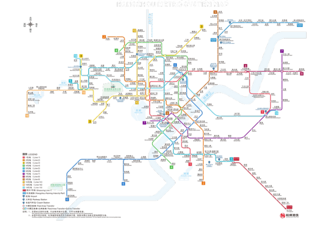 杭州机场地铁站线路图，地铁沿线楼盘及房价图第一时间奉上
