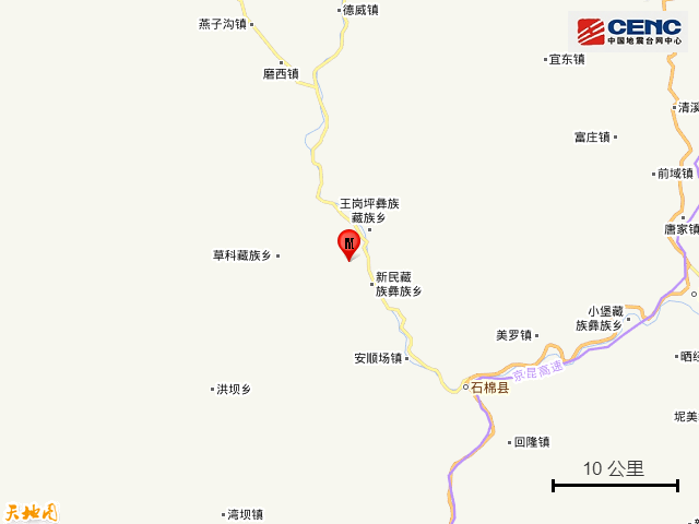 四川今天哪里发生地震，四川成都地震（四川雅安市石棉县发生3.7级地震）