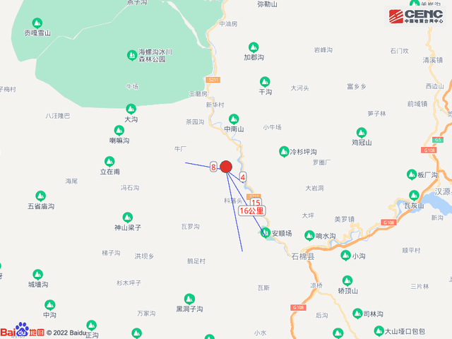 四川今天哪里发生地震，四川成都地震（四川雅安市石棉县发生3.7级地震）