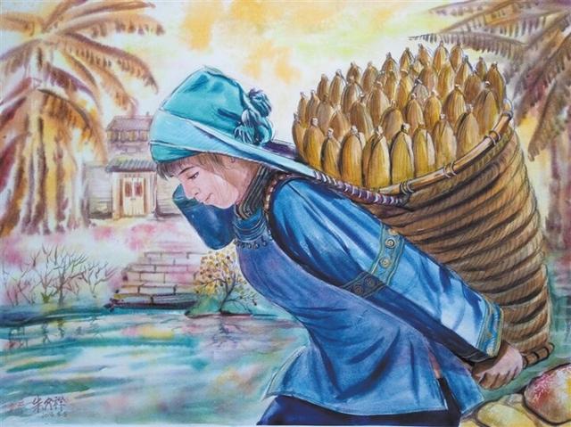 一二年级劳动图画怎么画，简笔画爱劳动的小朋友是怎么画的（朱文祥劳动系列画作品）