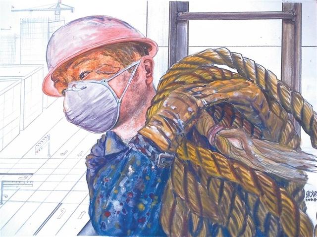 一二年级劳动图画怎么画，简笔画爱劳动的小朋友是怎么画的（朱文祥劳动系列画作品）