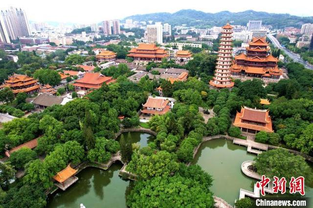 航拍福州千年古寺——西禅寺