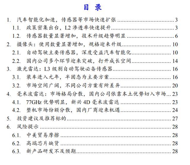 汽车传感器的重要性，传感器技术的重要性（多类传感器装车辆显著上升）