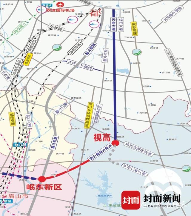 天府大道眉山段，成都眉山天府新区最新规划（天府大道眉山段今日通车）