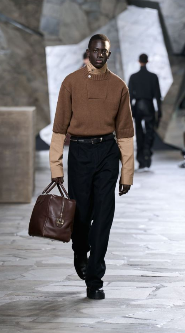 冬季男装搭配图片，冬季男士搭配服装图片（爱马仕2023冬季男装系列）