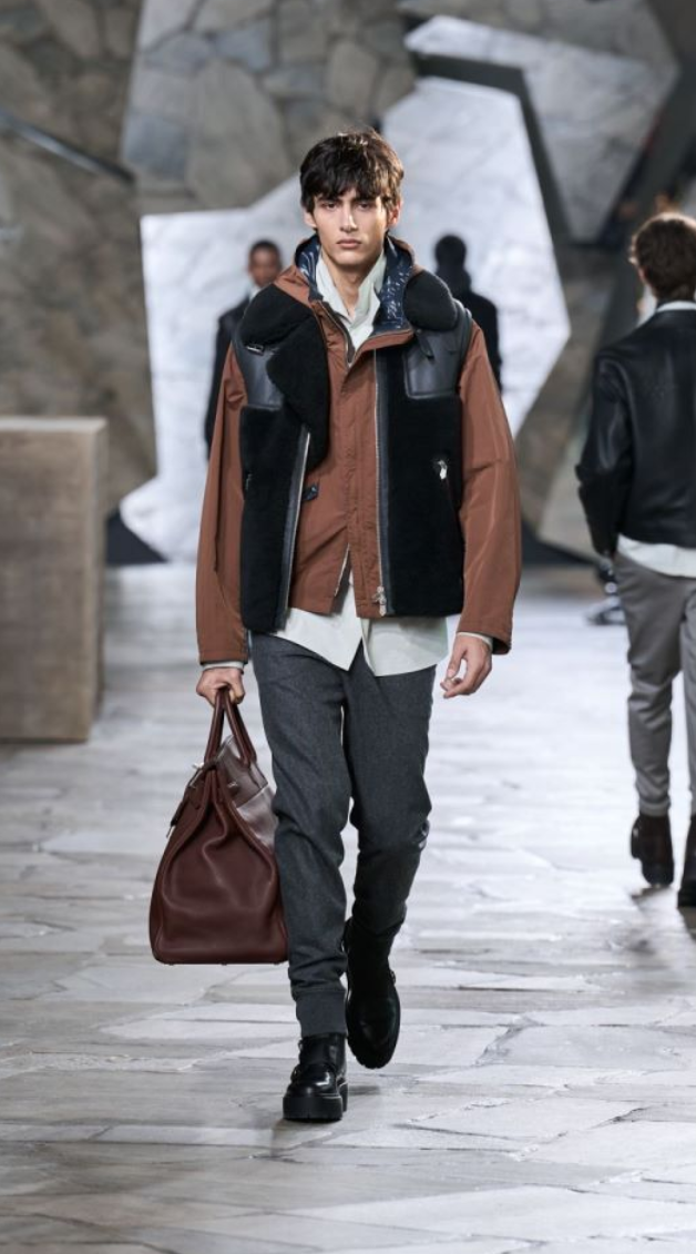 冬季男装搭配图片，冬季男士搭配服装图片（爱马仕2023冬季男装系列）